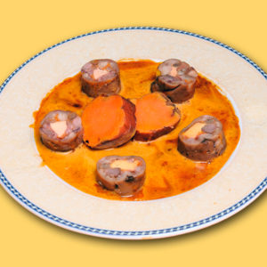 Manitas de cerdo rellenos de foie