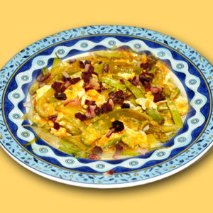 Revuelto de calabacín con jamón