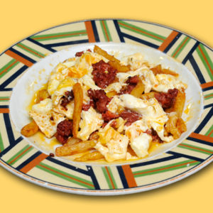 Revuelto de patatas con chorizo