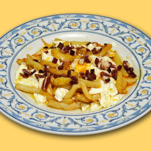 Revuelto de patatas con jamón
